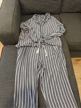 CHANGE Women's Navy Stripe Pajama Top